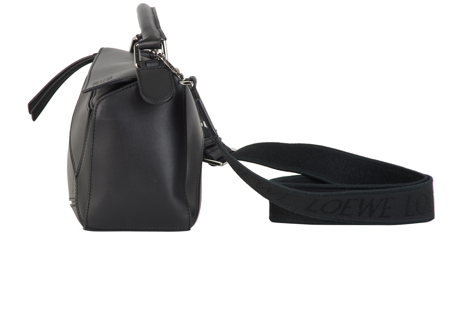 Medium Puzzle Bag, &pound;1,900, Handbags, Black, Leather, Bottom view